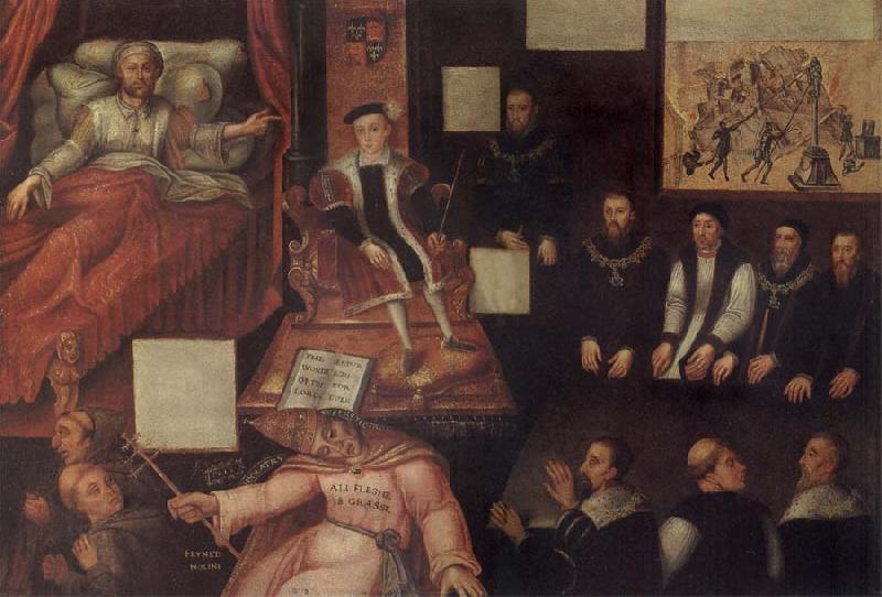 unknow artist Edward and the Pope,and anti-papal allegorical painting